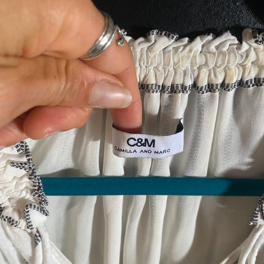 CAMILLA AND MARC WHITE AND BLACK DRESS SIZE SMALL - Picture 6 of 9